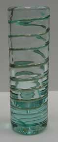 Mexican Blown Glass - Green Striped Shot Glass